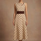 Suffolk Contrast Midriff Spot Dress