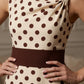Suffolk Contrast Midriff Spot Dress