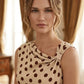 Suffolk Contrast Midriff Spot Dress