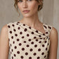 Suffolk Contrast Midriff Spot Dress