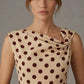 Suffolk Contrast Midriff Spot Dress