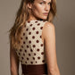 Suffolk Contrast Midriff Spot Dress