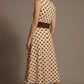 Suffolk Contrast Midriff Spot Dress