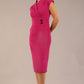Derby Cap Sleeve Pencil Dress with Pockets 