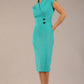 Derby Cap Sleeve Pencil Dress with Pockets 