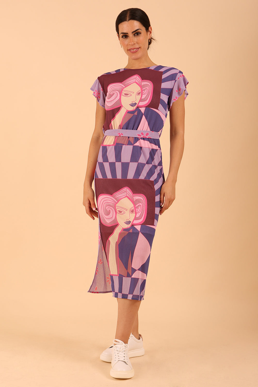 Dreamer Lady Print Midi Dress 