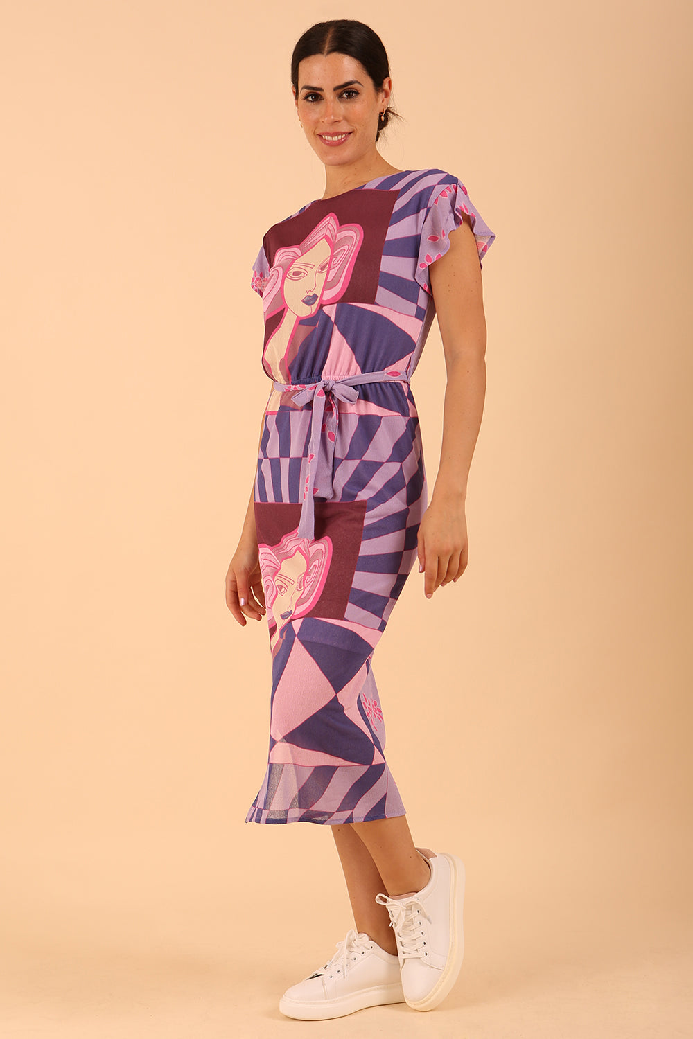 Dreamer Lady Print Midi Dress 