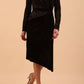 Eisinor Asymmetric Glitter Velvet Dress 