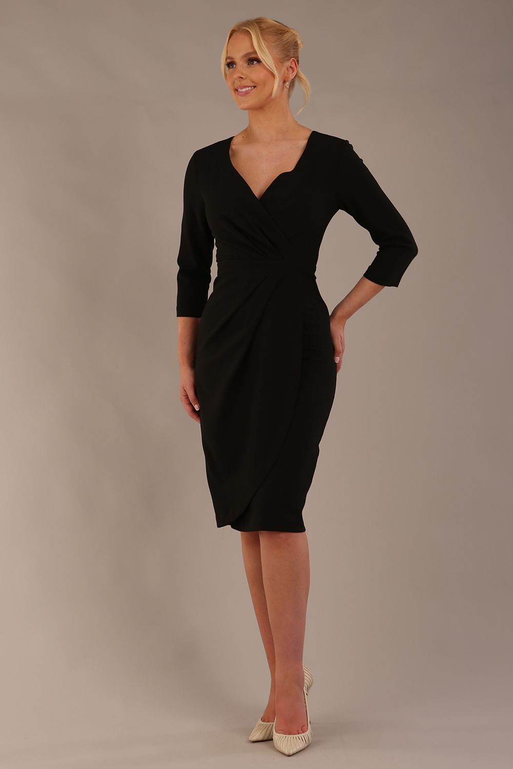 Elan Sleeved Tulip Style Dress 
