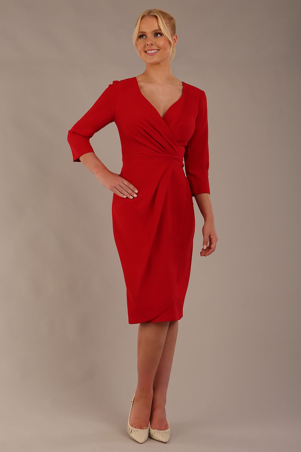 Elan Sleeved Tulip Style Dress 
