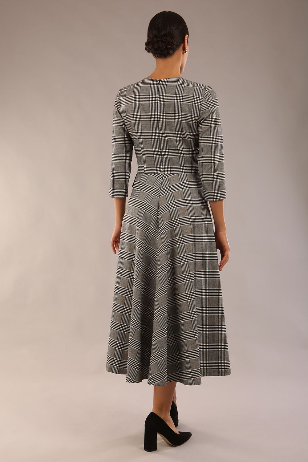Elanore Soft-Touch Check A-Line Dress 