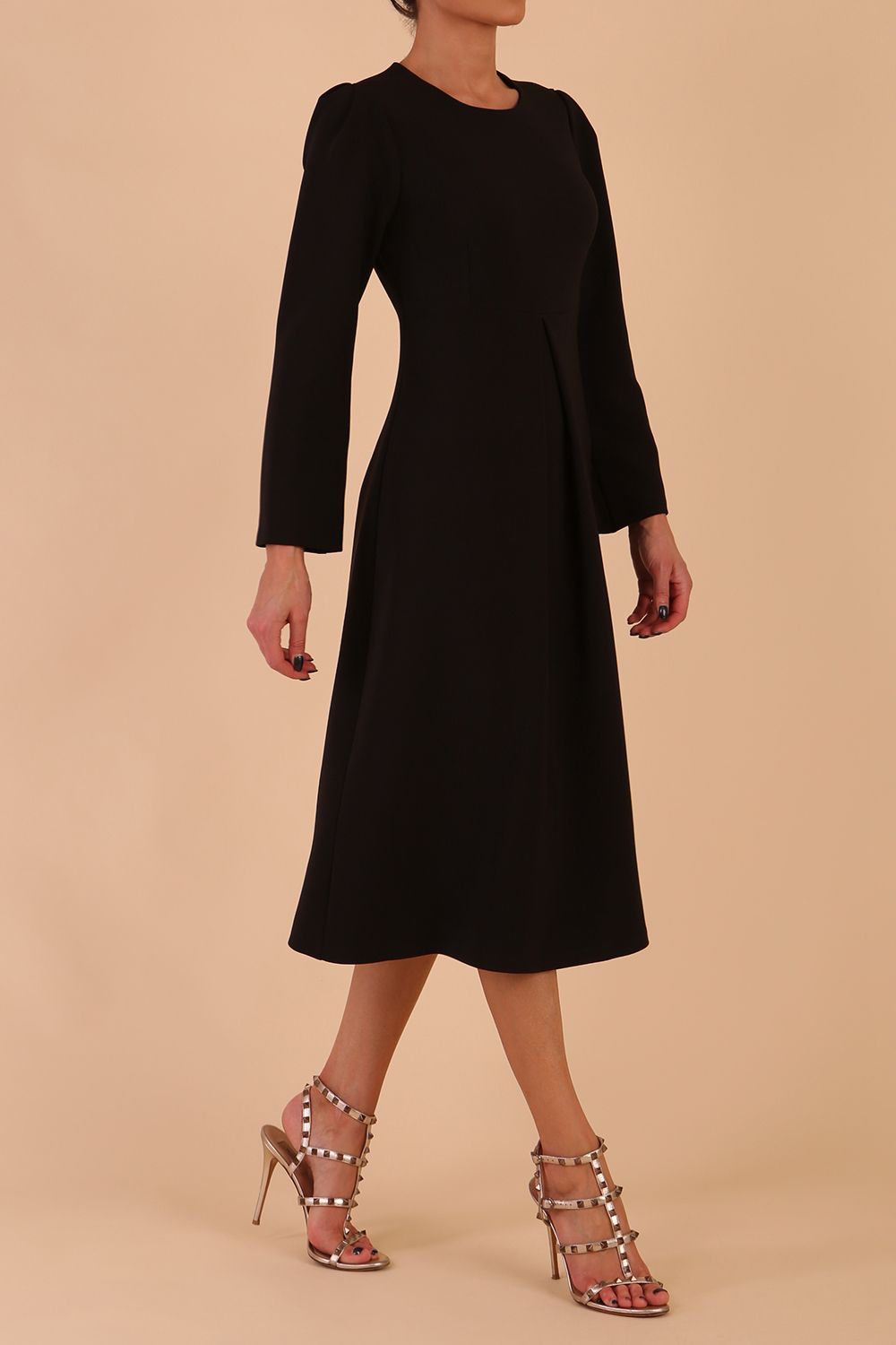 Epsom Long Sleeve A-Line Dress 