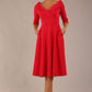 Fabienne 3/4 sleeved A-line Dress with pockets 