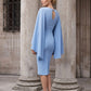 Federica Cape-Sleeve Pencil Dress