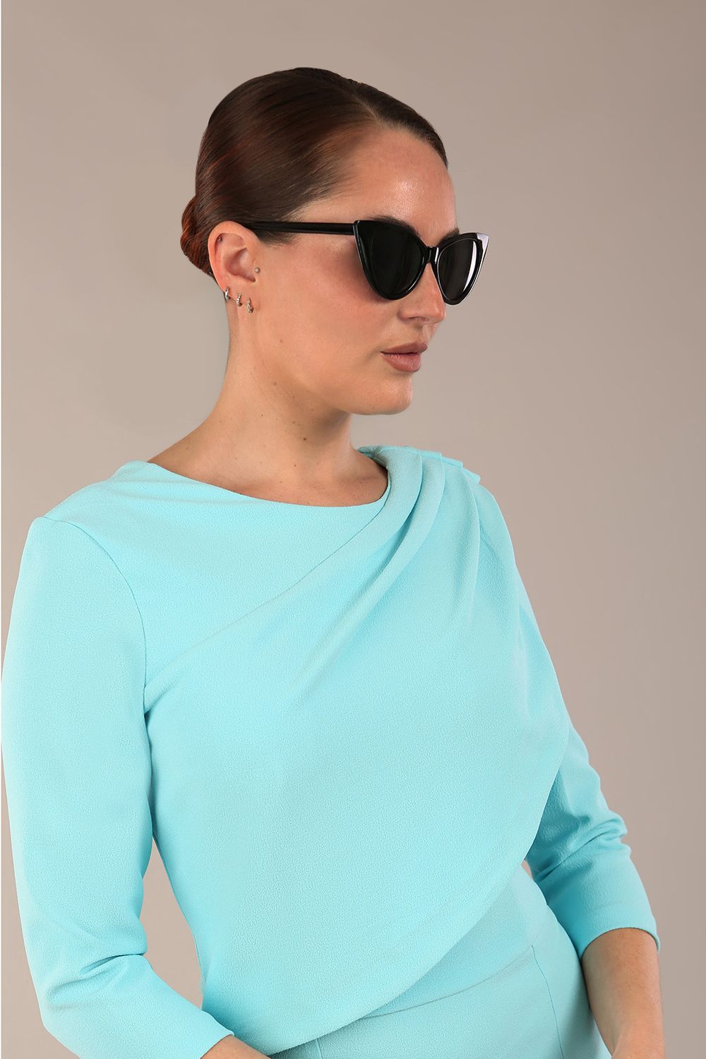 Frieth Gathered Shoulder Dress 