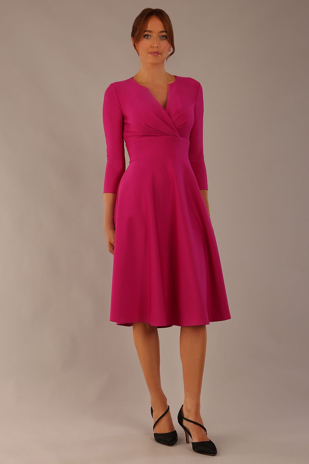 Haddington 3/4 sleeved A-line Dress 