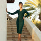 Heidi Sculpted Long Sleeve Pencil Dress