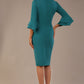 Hobson ruffled sleeves Pencil Dress 