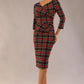 Horizon Tartan Stretch Pencil Dress 