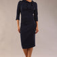 Juliette 3/4 Sleeve Knee Length Pencil Dress 