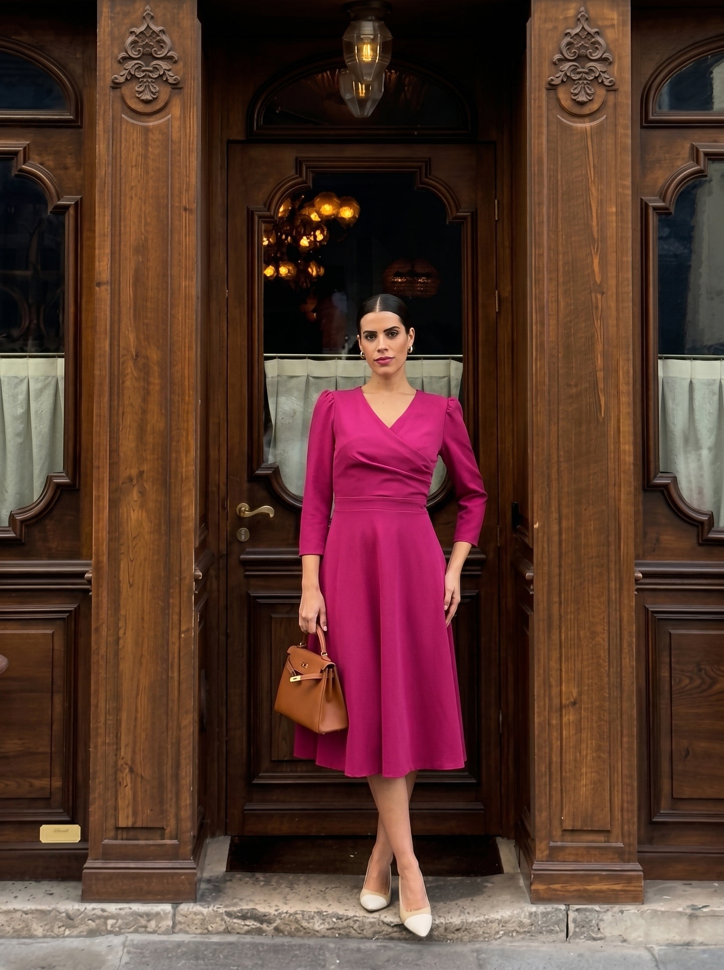 Karma 3/4 Length Sleeved Swing Dress