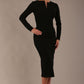 Long Sleeved Lydia Midi Pencil Dress 