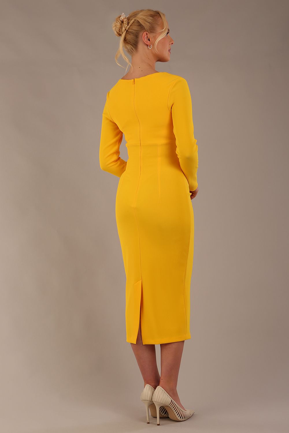 Long Sleeved Lydia Midi Pencil Dress 