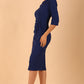 Lucretia Round Neck Sleeved Pencil Dress 