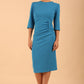 Lucretia Round Neck Sleeved Pencil Dress 