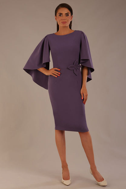 Luella Dolman Sleeve Knee-Length Pencil Dress 