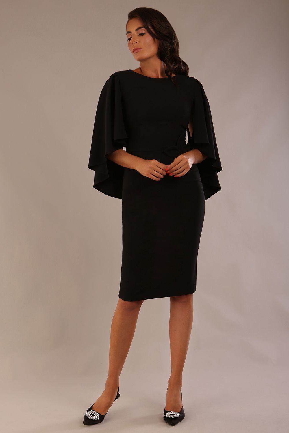 Luella Dolman Sleeve Knee-Length Pencil Dress 