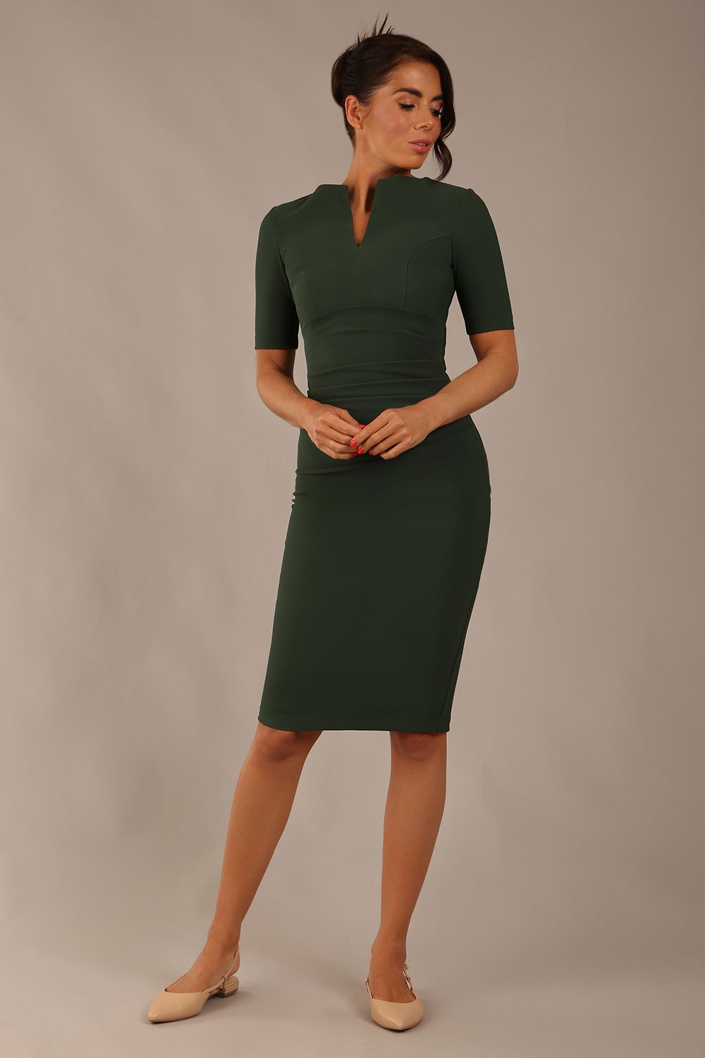 Lydia Short Sleeved Pencil Dress 