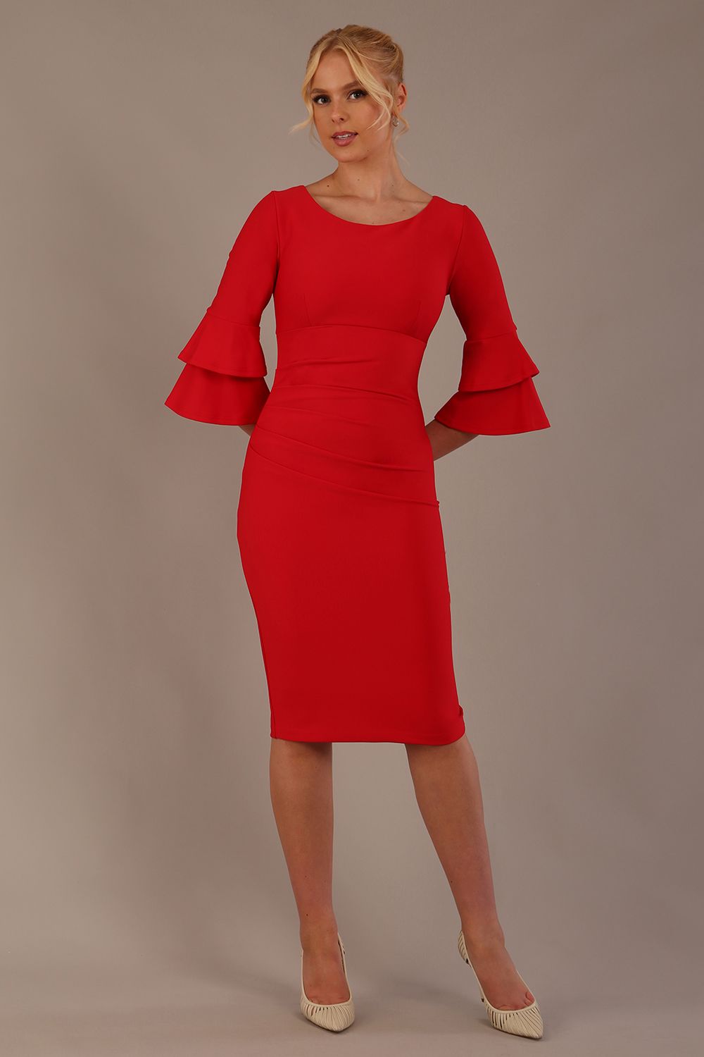 Meridian Flute Sleeve Dress 
