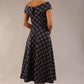 Montclair Tartan Off-Shoulder Midi Dress 