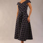 Montclair Tartan Off-Shoulder Midi Dress 