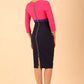Nadia 3/4 Sleeve Colour Block Dress 