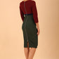 Nadia 3/4 Sleeve Colour Block Dress 