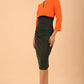Nadia 3/4 Sleeve Colour Block Dress 