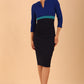 Nadia 3/4 Sleeve Colour Block Dress 