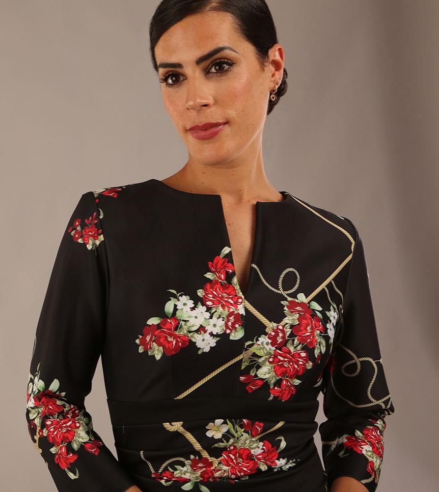 Nadia Print Contour Stretch Dress 