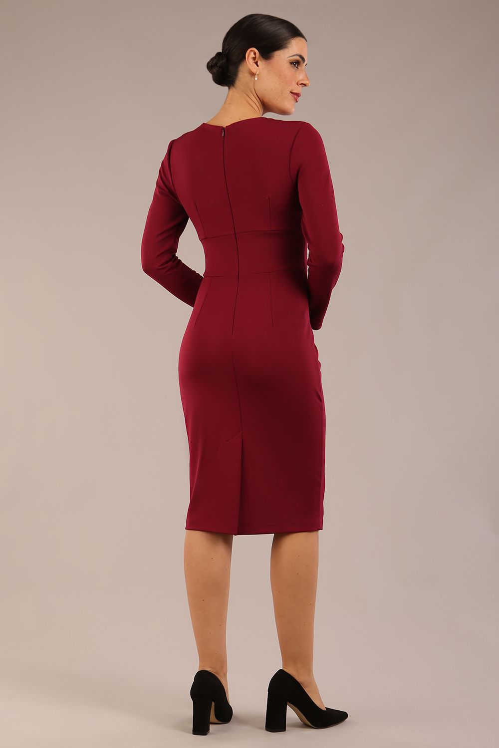 Olgivy Long Sleeve Knee Length Pencil Dress 