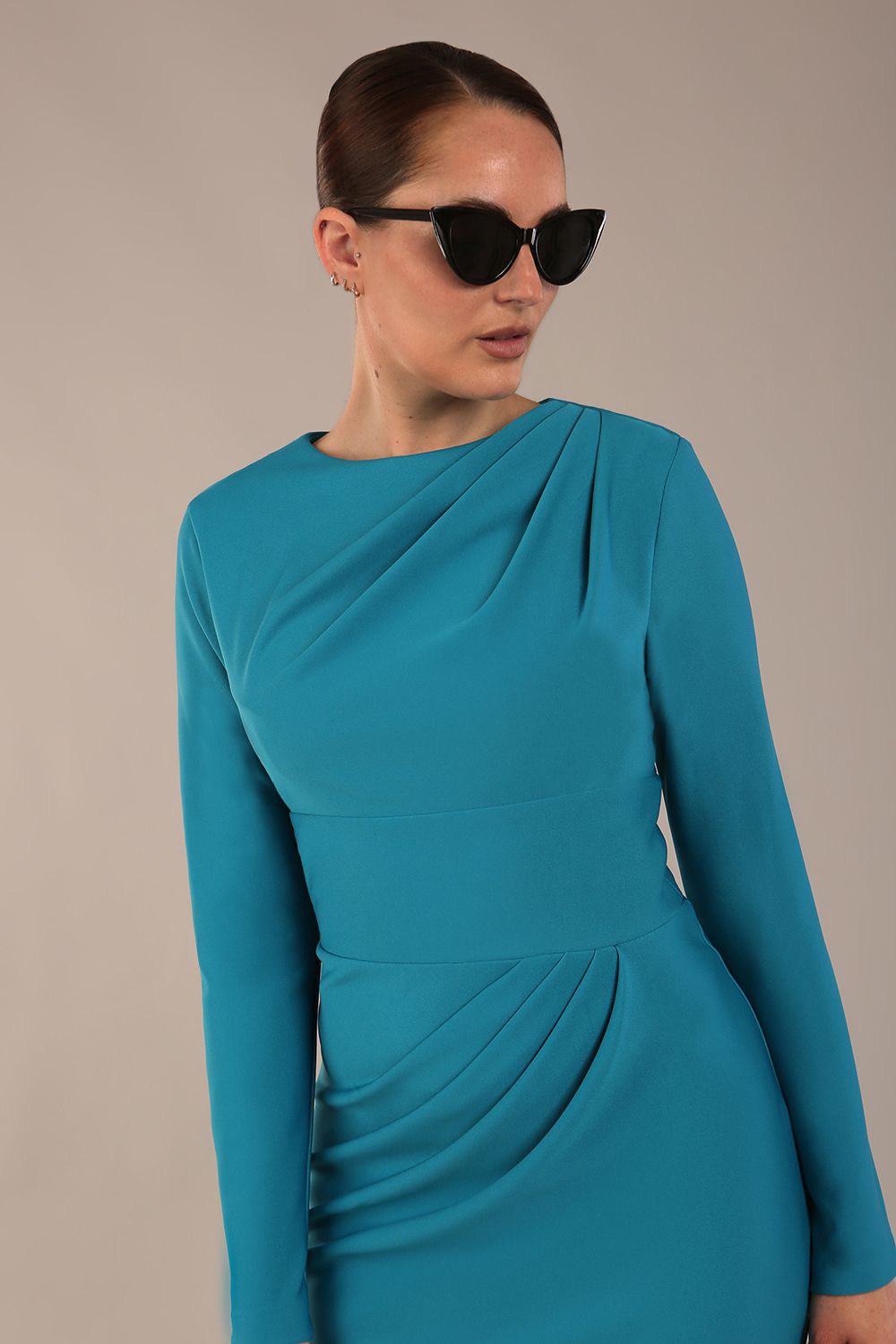 Olgivy Long Sleeve Knee Length Pencil Dress 