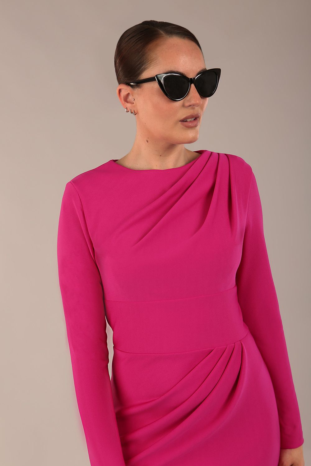 Olgivy Long Sleeve Knee Length Pencil Dress 