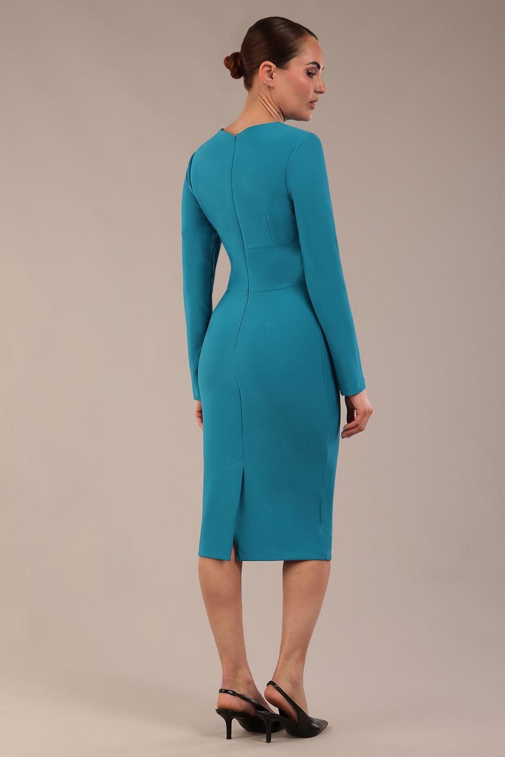 Olgivy Long Sleeve Knee Length Pencil Dress 