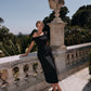 Olina Sculptural Off-The-Shoulder Drape Dress