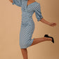 Palacio Polka Dot Print Sleeved Dress 