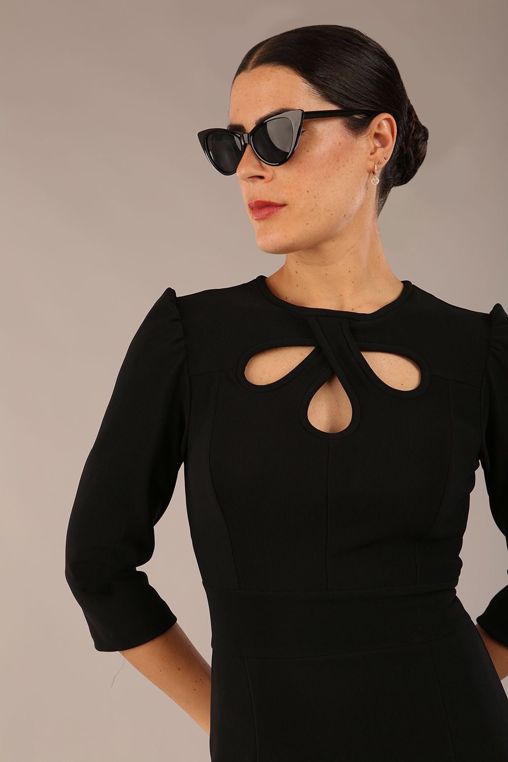 Quintessa Three Petal Keyhole Pencil Dress 