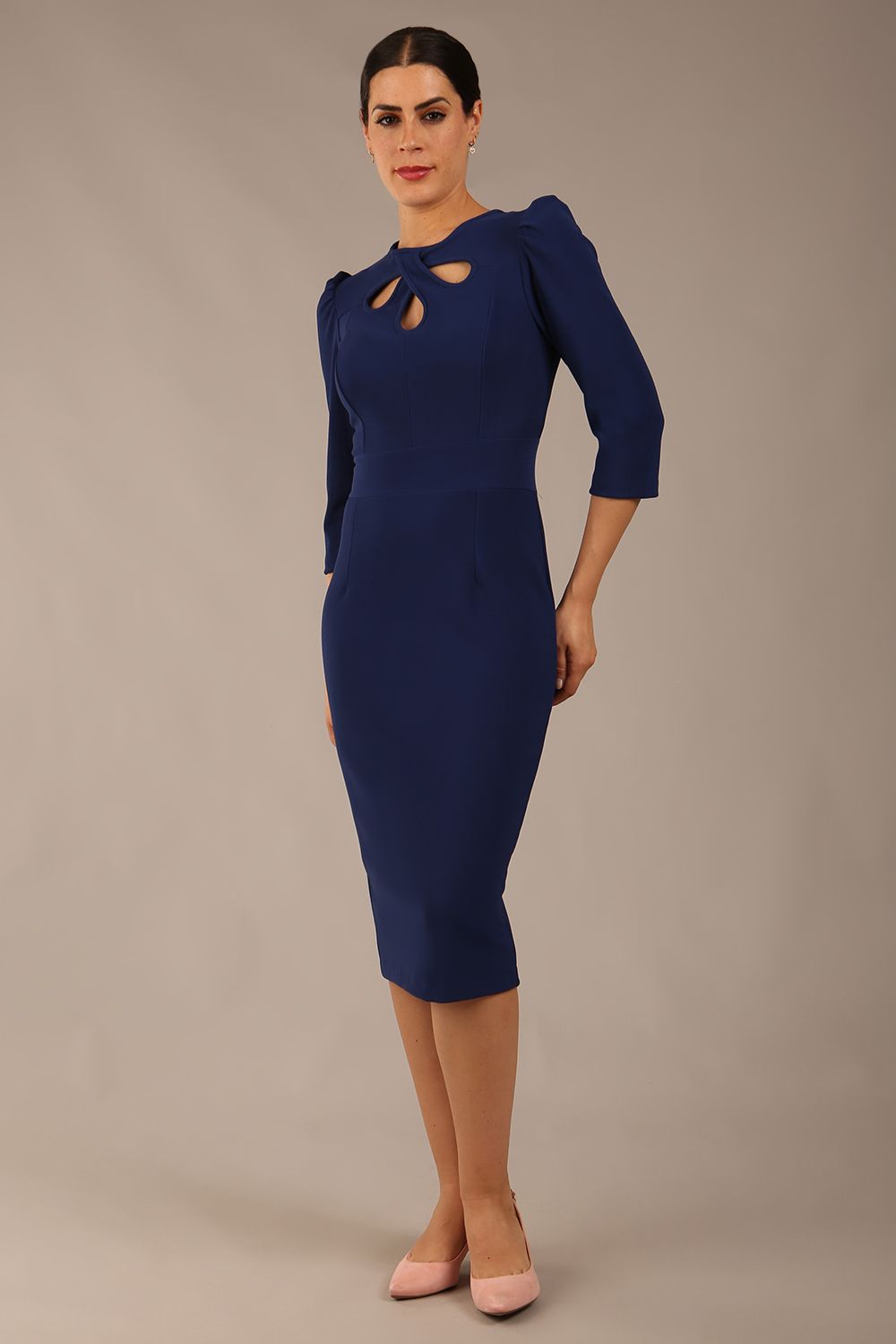 Quintessa Three Petal Keyhole Pencil Dress 