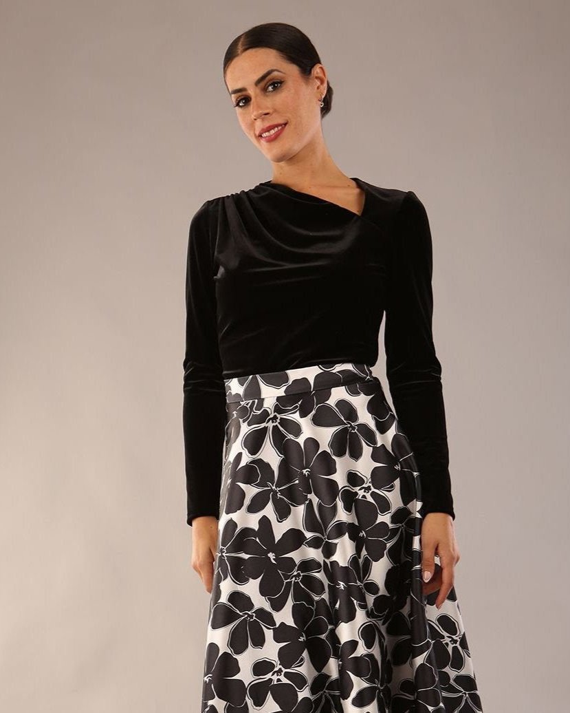 Radley Sleeved Velvet Asymmetric Top 