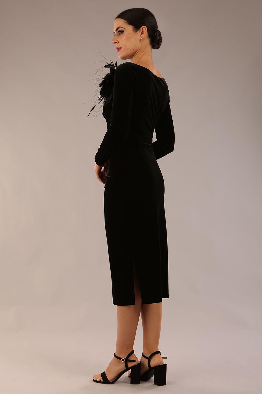 Renoir Long Sleeve Velvet Dress 